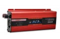 Инвертор (преобразователь) 12В-220В 2000Вт LCD дисплей
